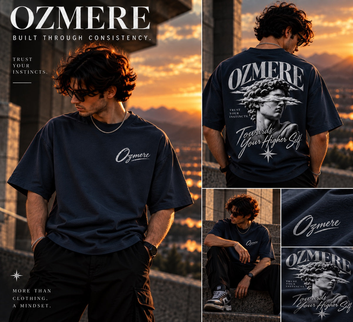 OZMERE Ascension — White Edition — Navy Blue — Lifestyle View