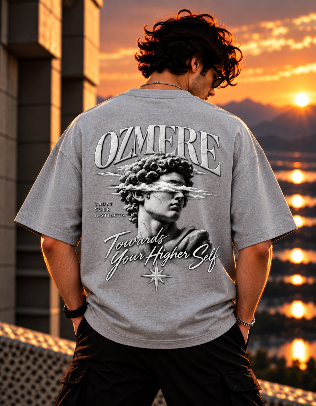 OZMERE Ascension — White Edition — Grey — Back View