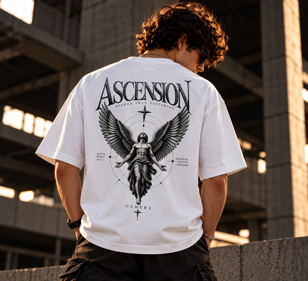 OZMERE Mountain Within — Classic Edition — White — Back View