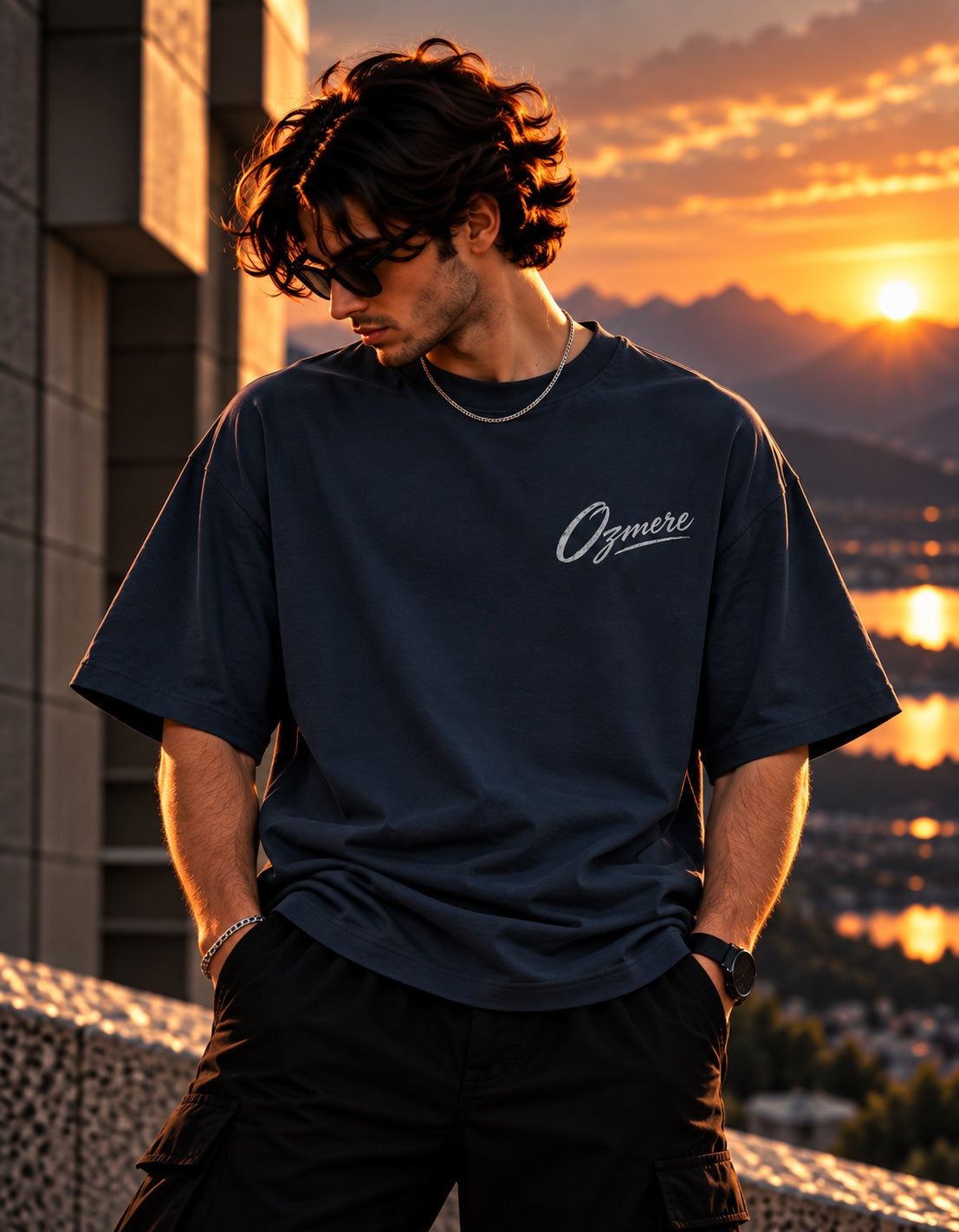 OZMERE Ascension — White Edition — Navy Blue — Front View