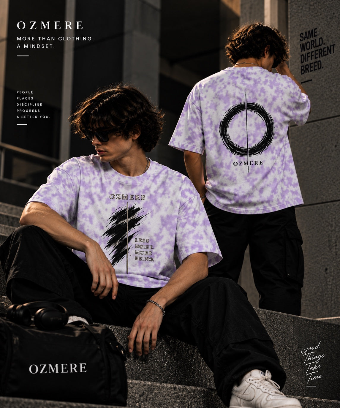 OZMERE Inner Clarity — Tie Dye Tee — Lifestyle Shot