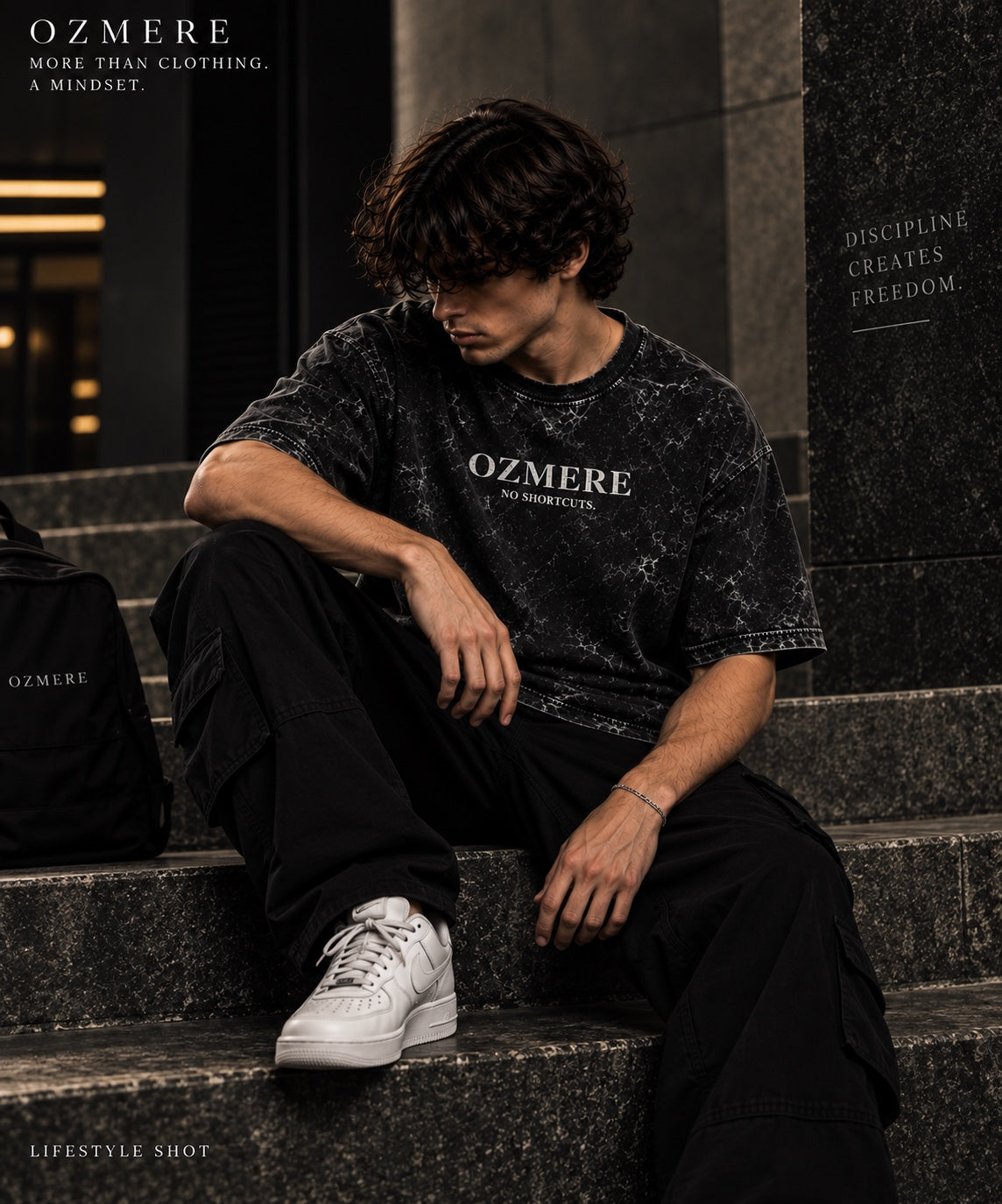 OZMERE No Shortcuts Acid Wash — Lifestyle Shot