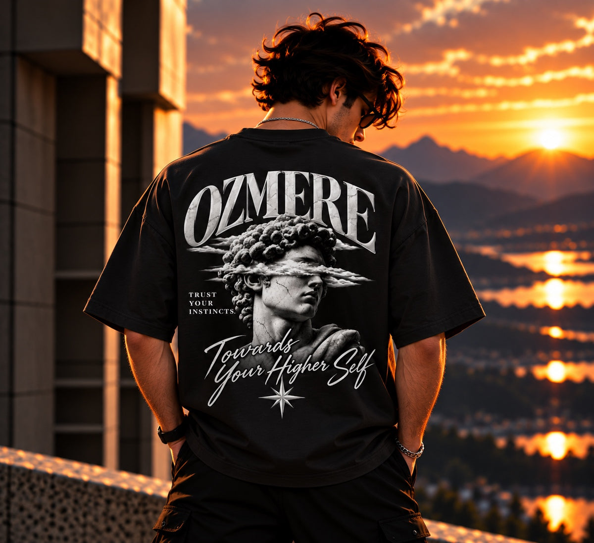 OZMERE Ascension — White Edition — Black — Back View