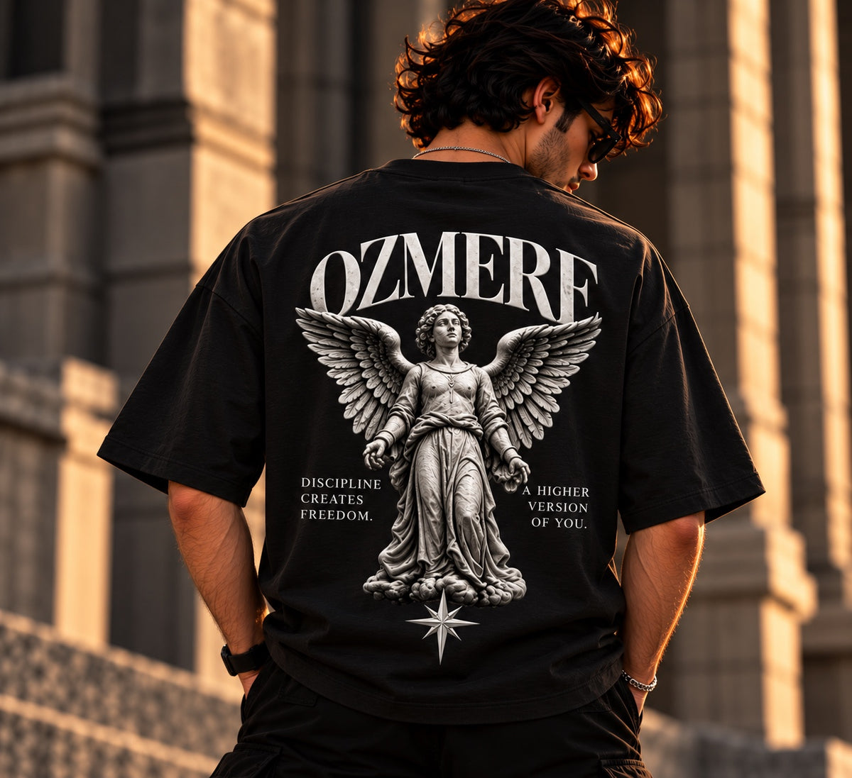 OZMERE Ascension — Graphic Tee — Black — Back View