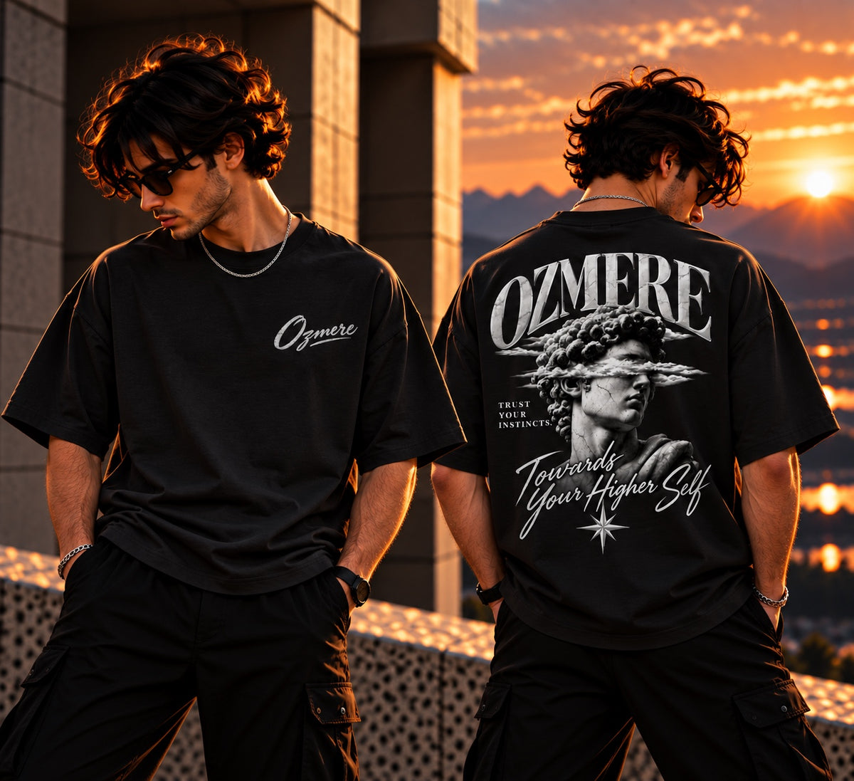 OZMERE Ascension — White Edition — Black — Angled View