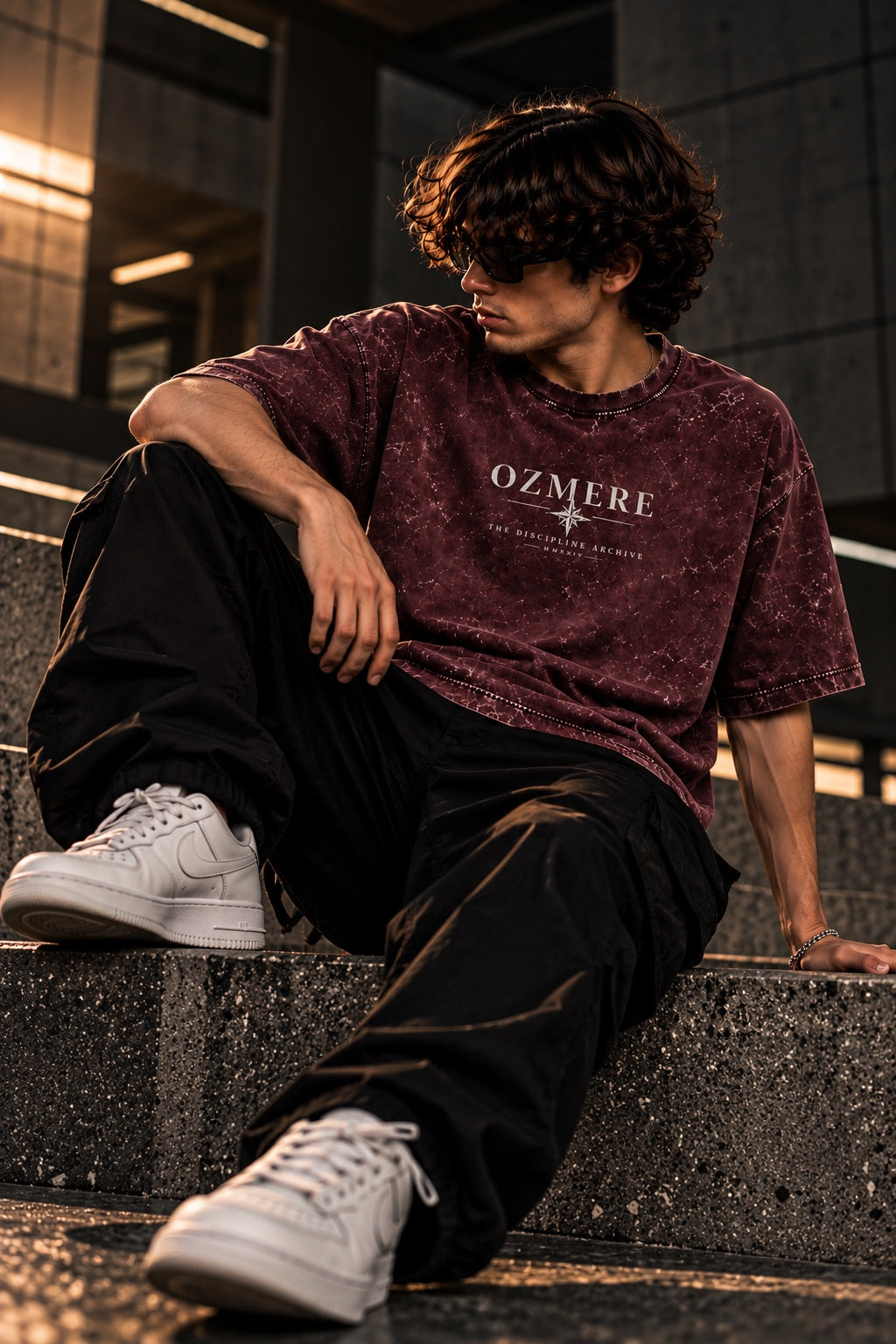 Maroon Acid Wash — The Discipline Archive — Freestyle Model View